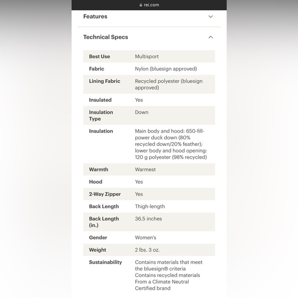 NWT REI Norseland insulated jacket 2.0 size 3X - Picture 7 of 7